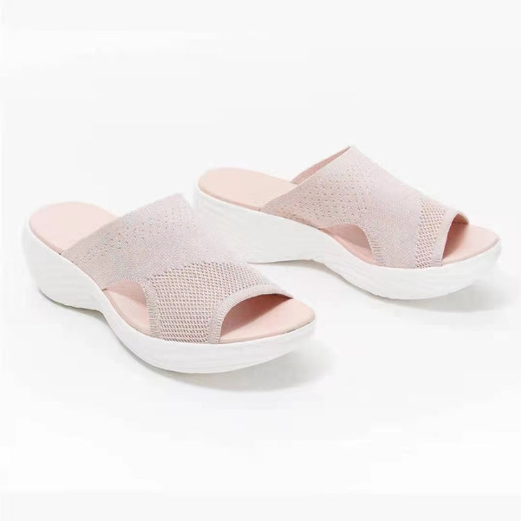a pair of pink sandals