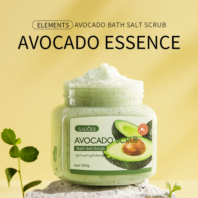 a jar of scrub with green scrub on top
