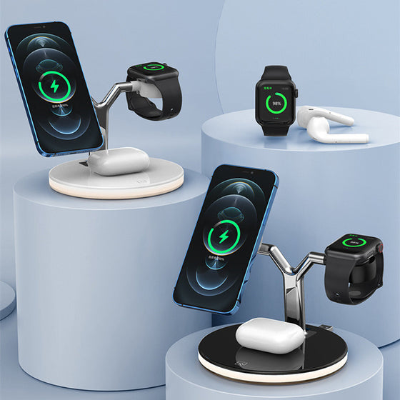 3-in-1 Magnetic Wireless Charging Stand for Phone, Watch and Earbuds