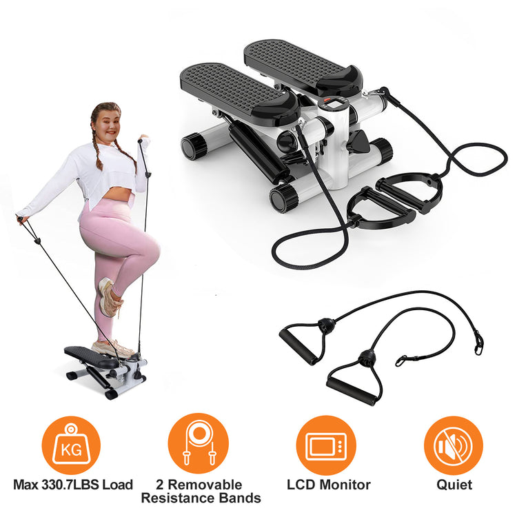 a woman on a step machine