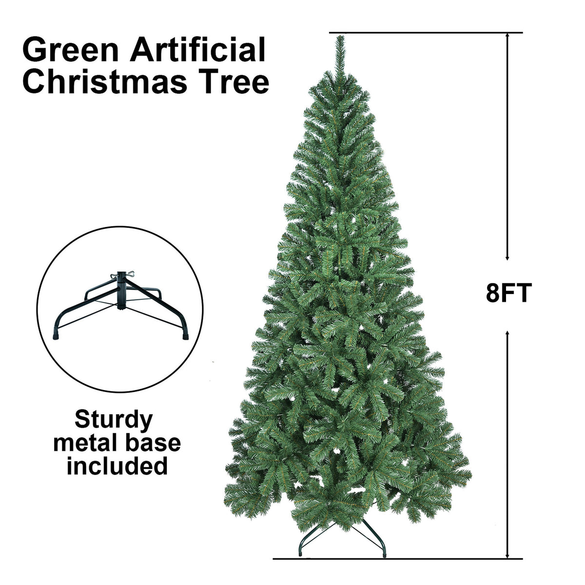 a tall artificial christmas tree