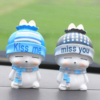 Cartoon Creative Car Small Ornaments Backpack Cowboy