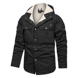 Men Cotton Jacket Winter Thick Warm Parkas Male Plus Velvet Casual Hooded Coat
