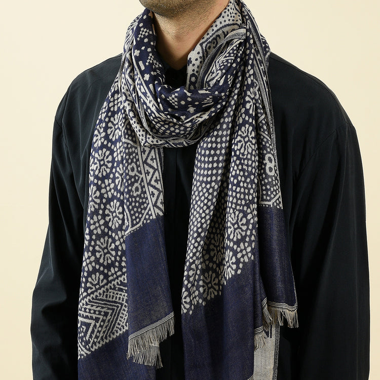 a man wearing a scarf