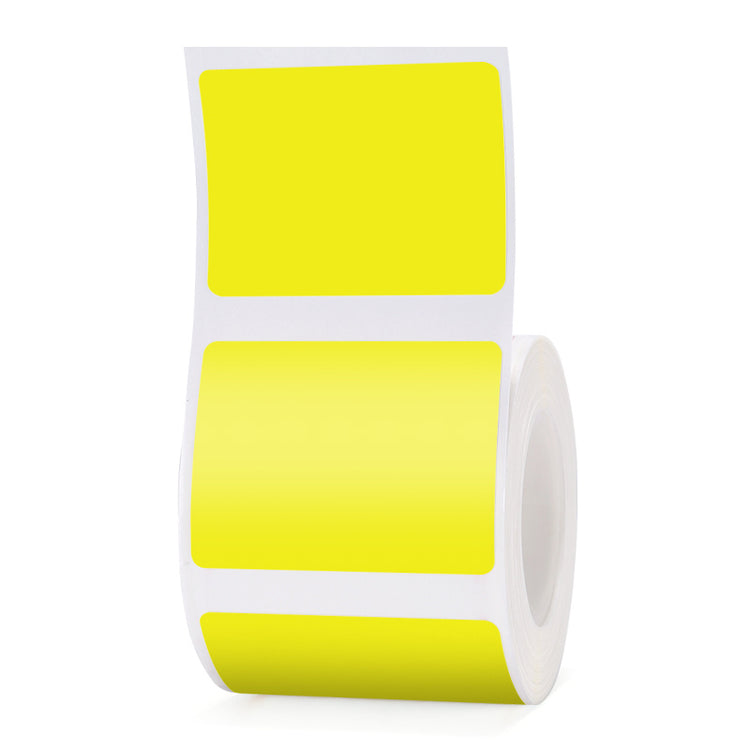 a roll of yellow labels