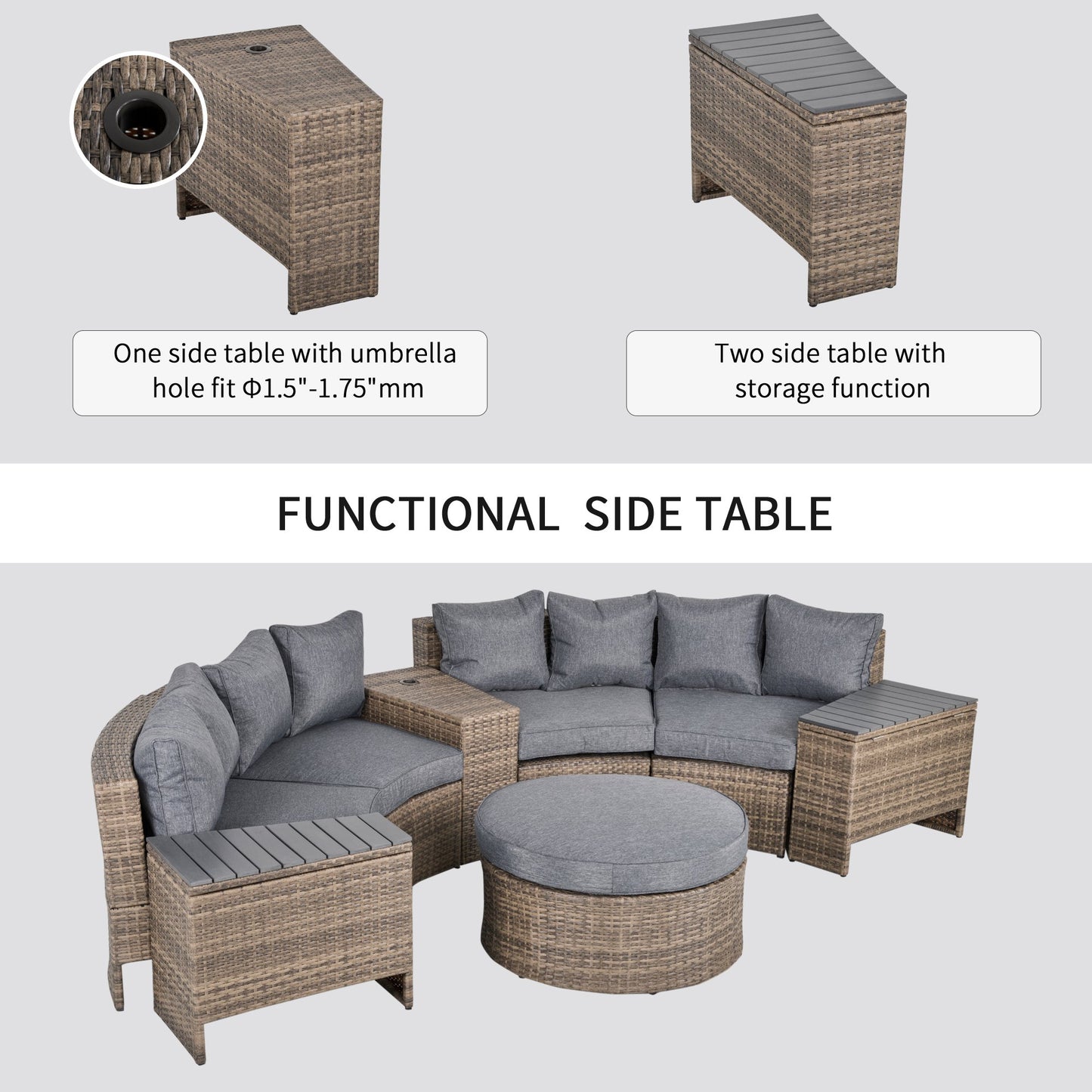 8 Piece Outdoor Sofa