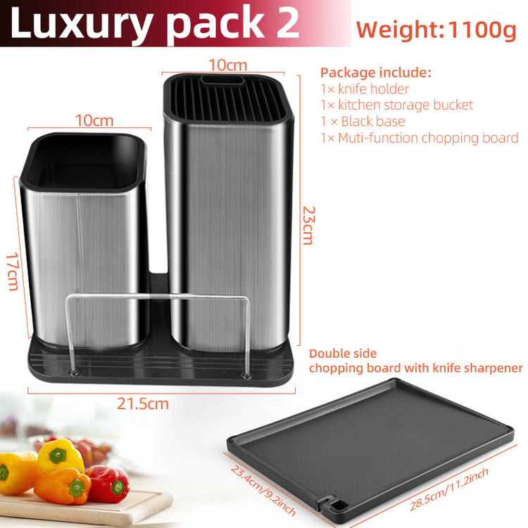 a two metal containers with a tray and a tray