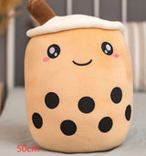 Strawberry Milk Tea Plush Toy Pillow