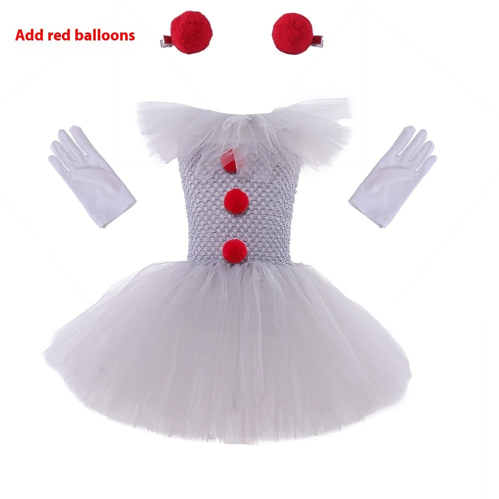 a garment with red balls and gloves
