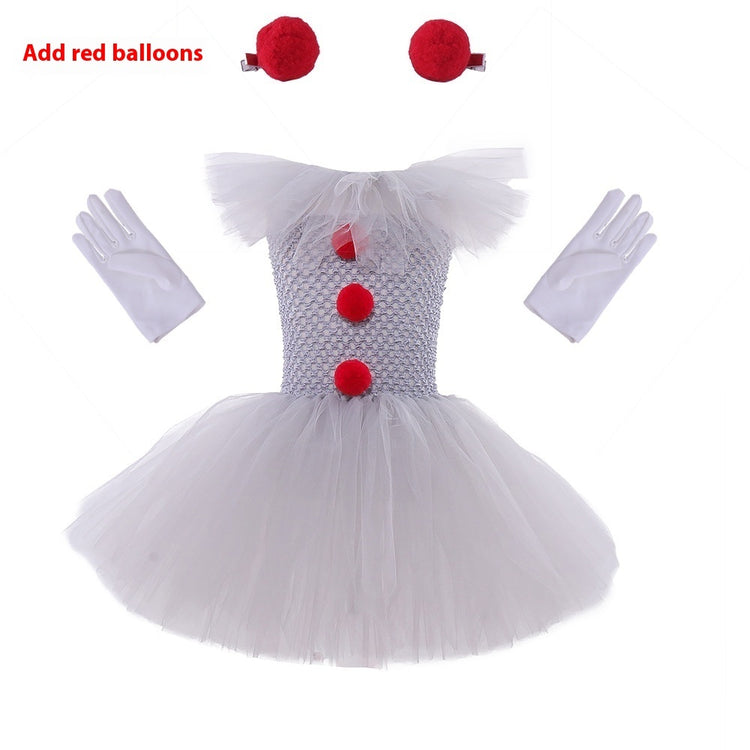 a garment with red balls and gloves