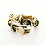 Hands-Embracing Love Ring