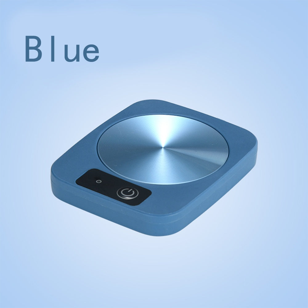 a blue square object with a button