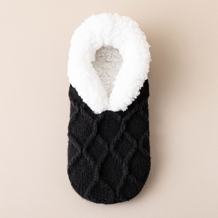 a black and white slipper