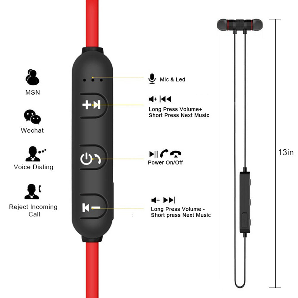 a diagram of a black and red earbuds