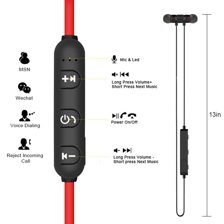 a diagram of a black and red earbuds