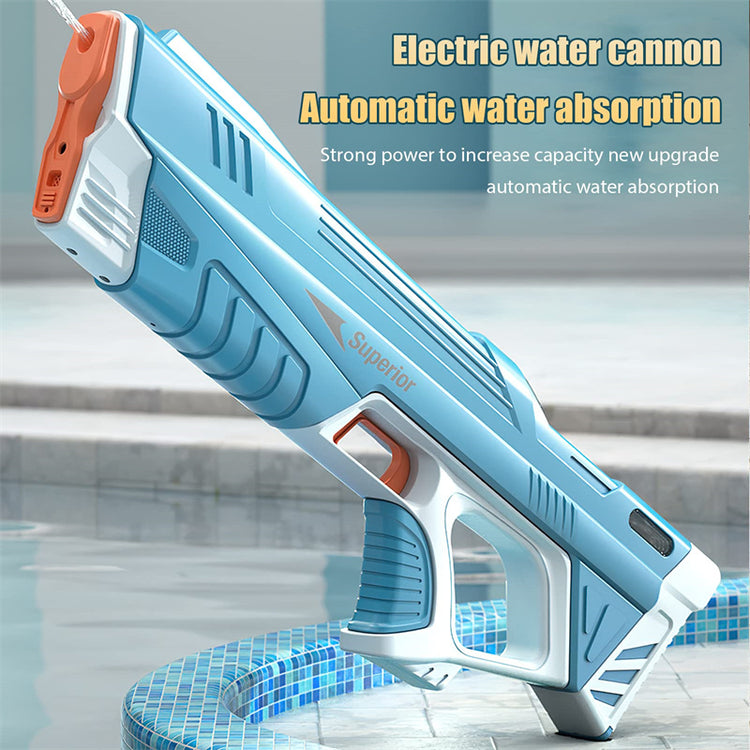a water gun on a pool