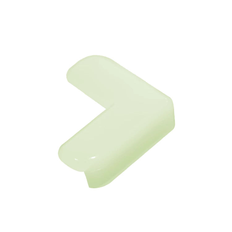 a white plastic corner with a hole in the middle