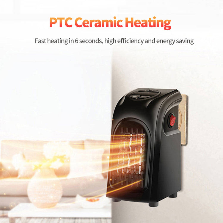 a black electric heater with orange flames coming out of it
