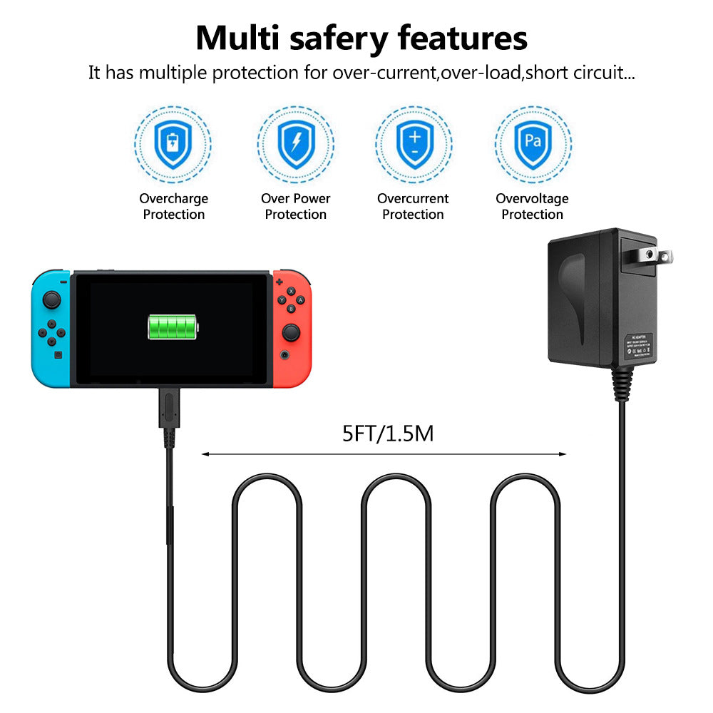 Game Console Power Supply With Transformer Handle Fast Charging AC Adapter Plug-in Charger