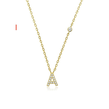 Fashion Jewelry Luxury Gold Color A-Z 26 Letters Necklace CZ Pendant For Women Cute Initials Name Necklace Fashion Party Wedding Jewelry Gift