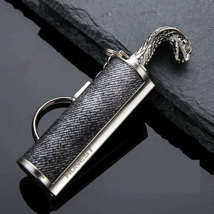 a keychain with a handle