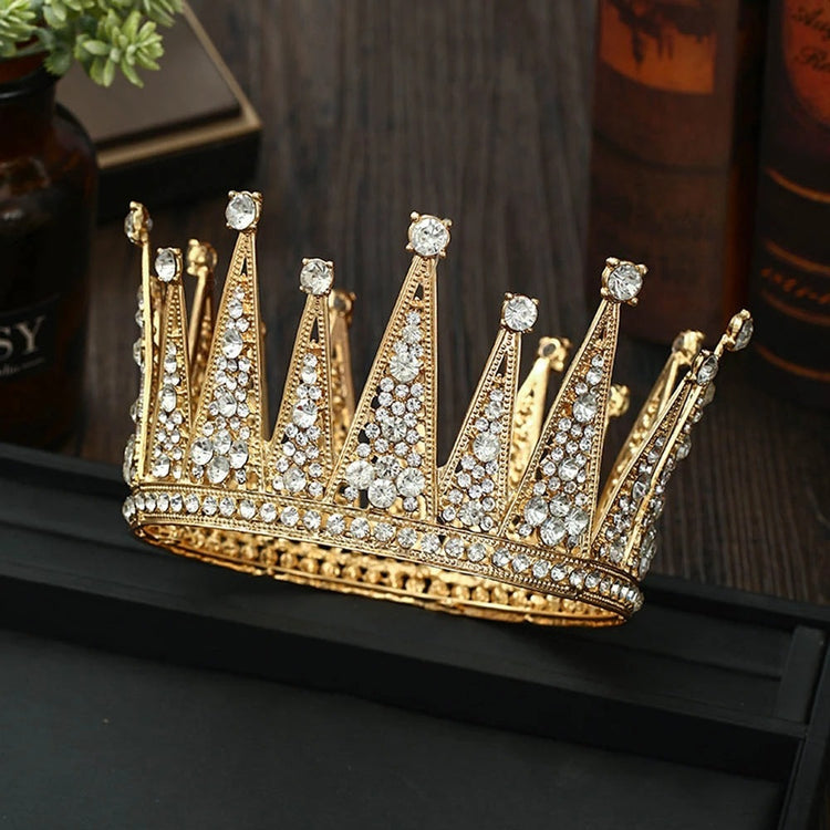a gold crown with diamonds on it