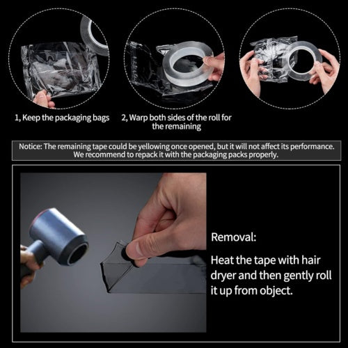 a collage of hands holding a tape