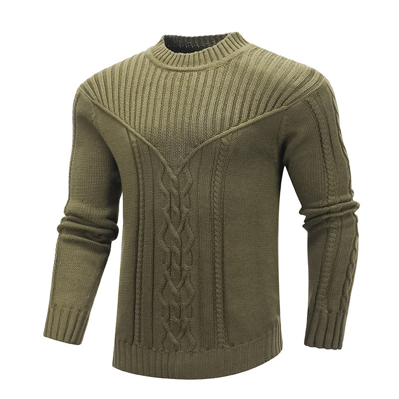 a green sweater with a white background