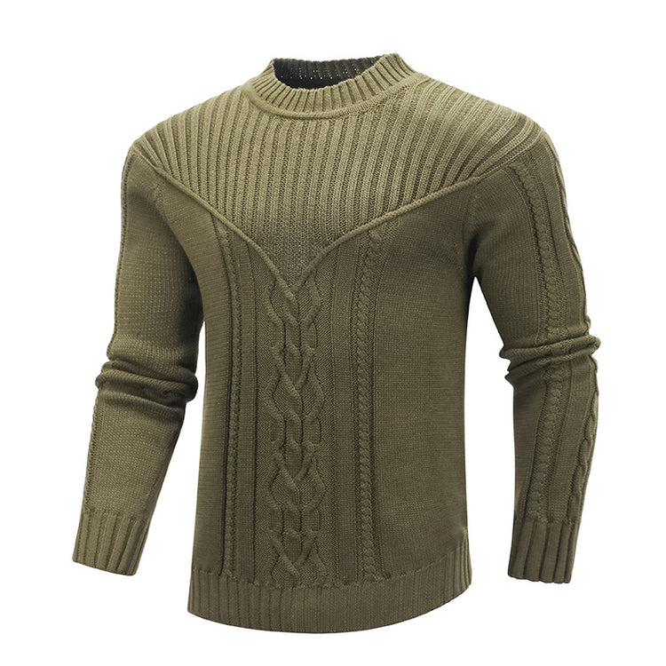 a green sweater with a white background