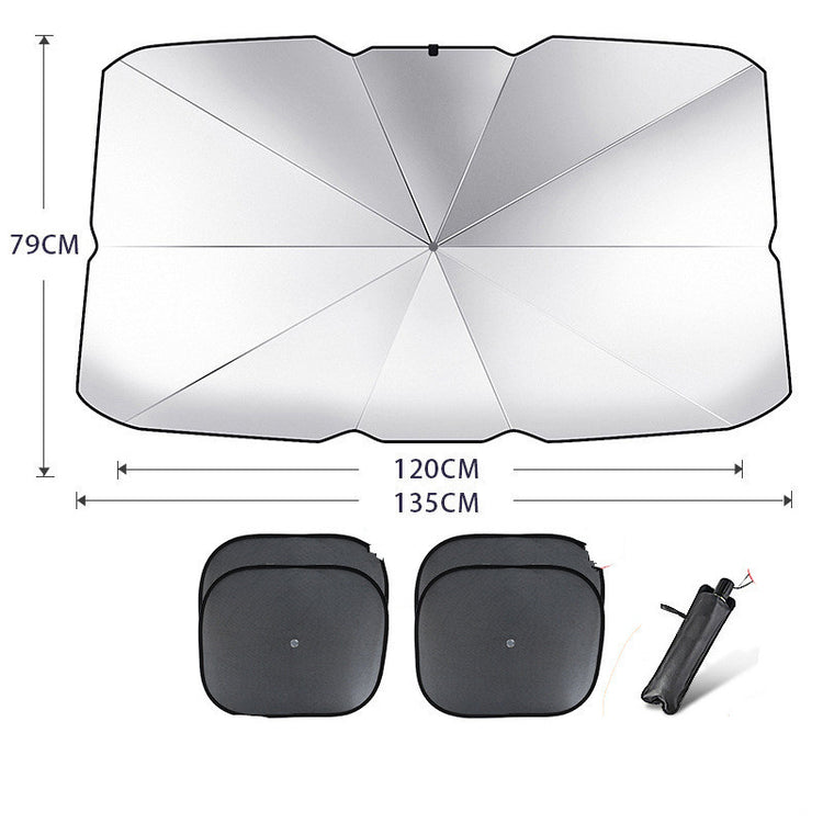 a diagram of a car sun shade