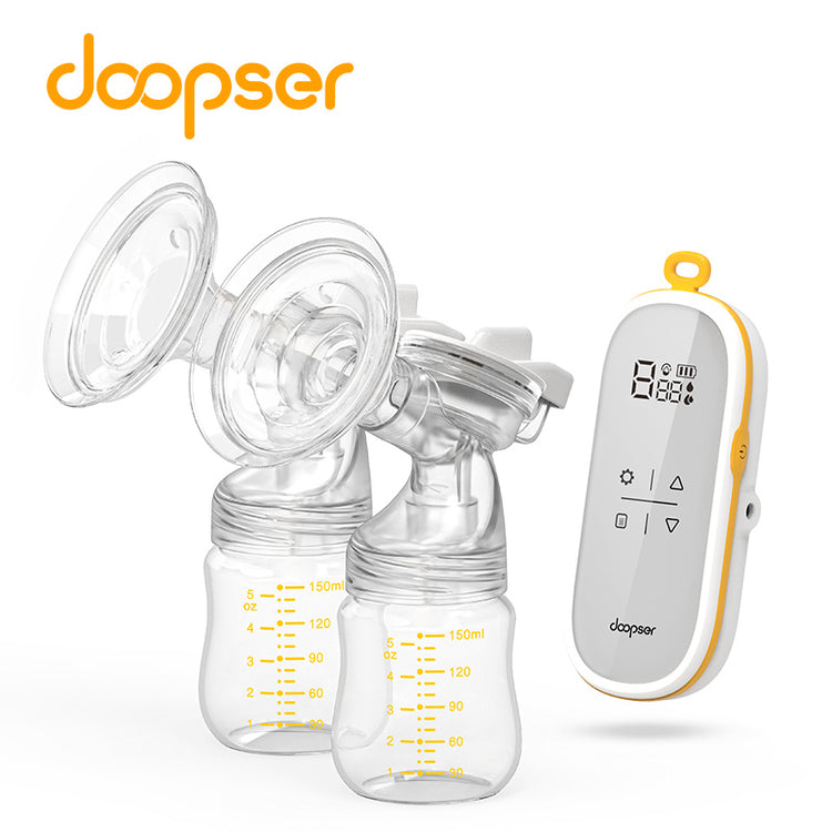 a baby bottle with a device