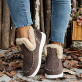 Women's Plus-Size Fleece-Lined Flat Winter Shoes