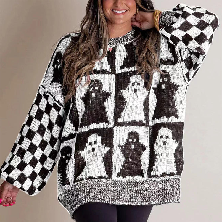 a woman wearing a sweater