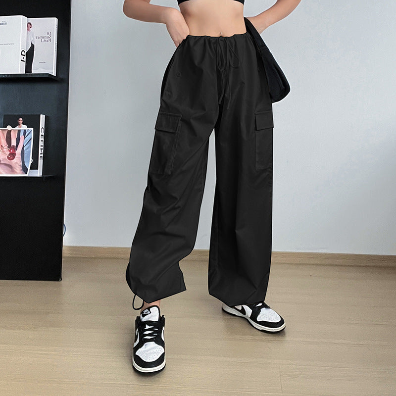 a person wearing black pants