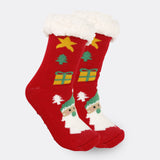 Women's Fleece-Lined Christmas Indoor Socks