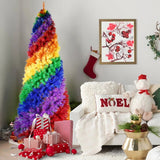 Rainbow Spiral Artificial Christmas Tree