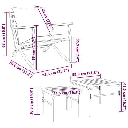 4-piece balcony furniture set with cushions,   garden bench