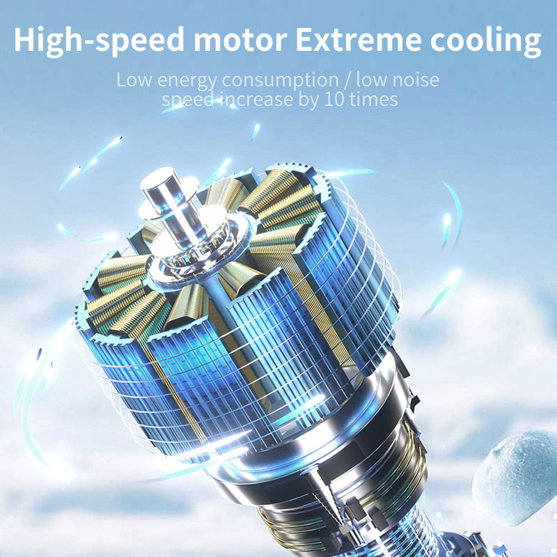 Portable Handheld Fan, Speed Adjustable Turbo Mini Fan, Reduced Temperature Mode, Rechargeable Digital Display Foldable Personal Fan With Night Light, Suitable For Women Men Outdoor