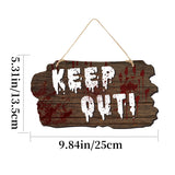Haunted House Faux-Wood Halloween Door Sign