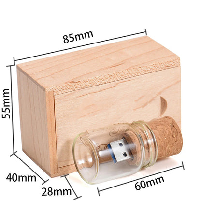 Personalized Wood Lettering Drift Bottle Storage Disk