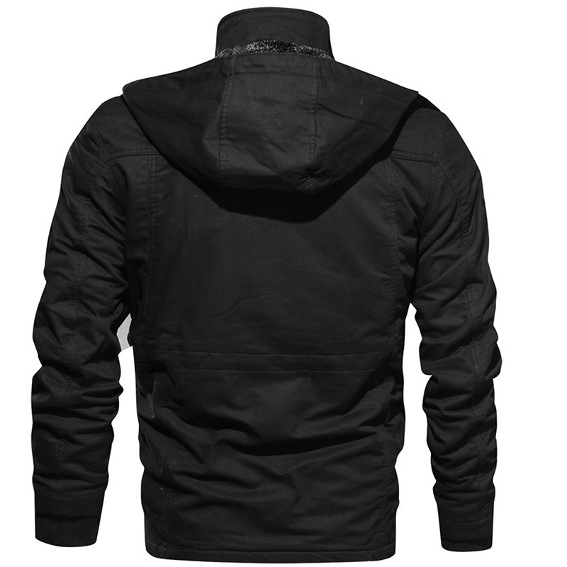 a black jacket with a hood