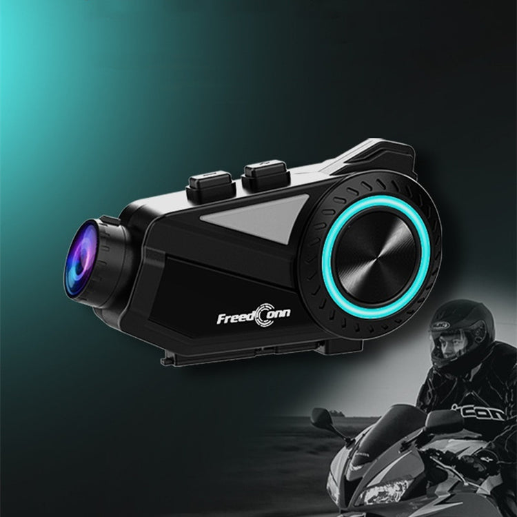 a video camera with a person on a motorcycle