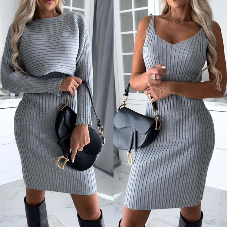a woman in a dress