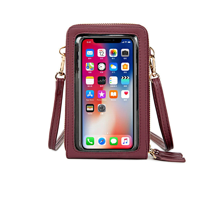 Touchable Screen Crossbody Mini Cell Phone Bag