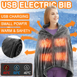 USB-Heated Flannel Blanket Shawl