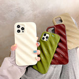 Pleated Silicone Protective Phone Case for Compatible iPhone Models