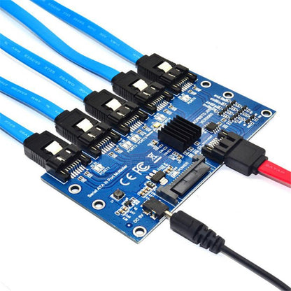 SATA Hard Disk Adapter Card 1 To 5 SATA Port Multiplier Computer Motherboard Hard Disk Adapter Card