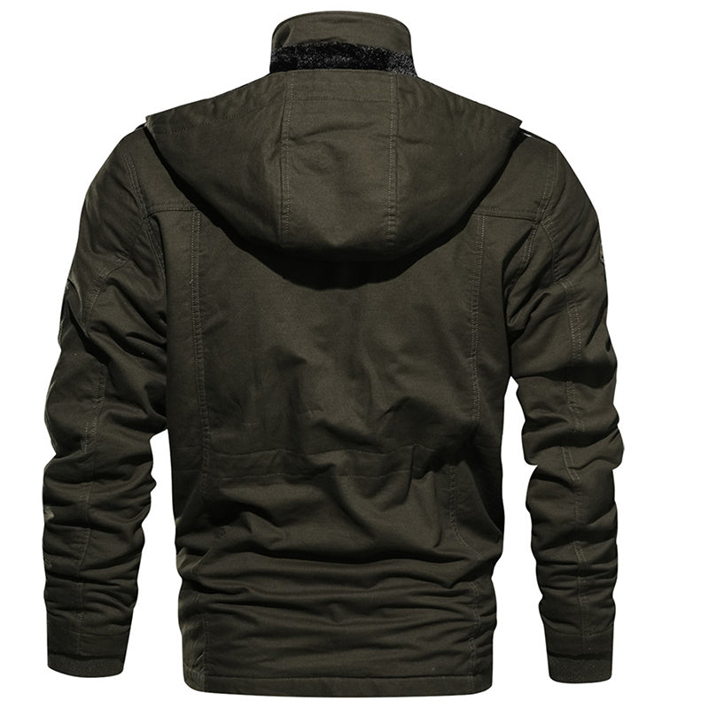 a black jacket with a hood