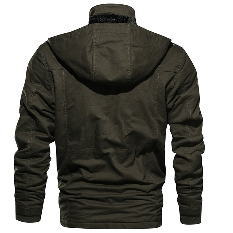 a black jacket with a hood