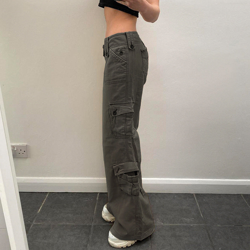 a woman wearing cargo pants